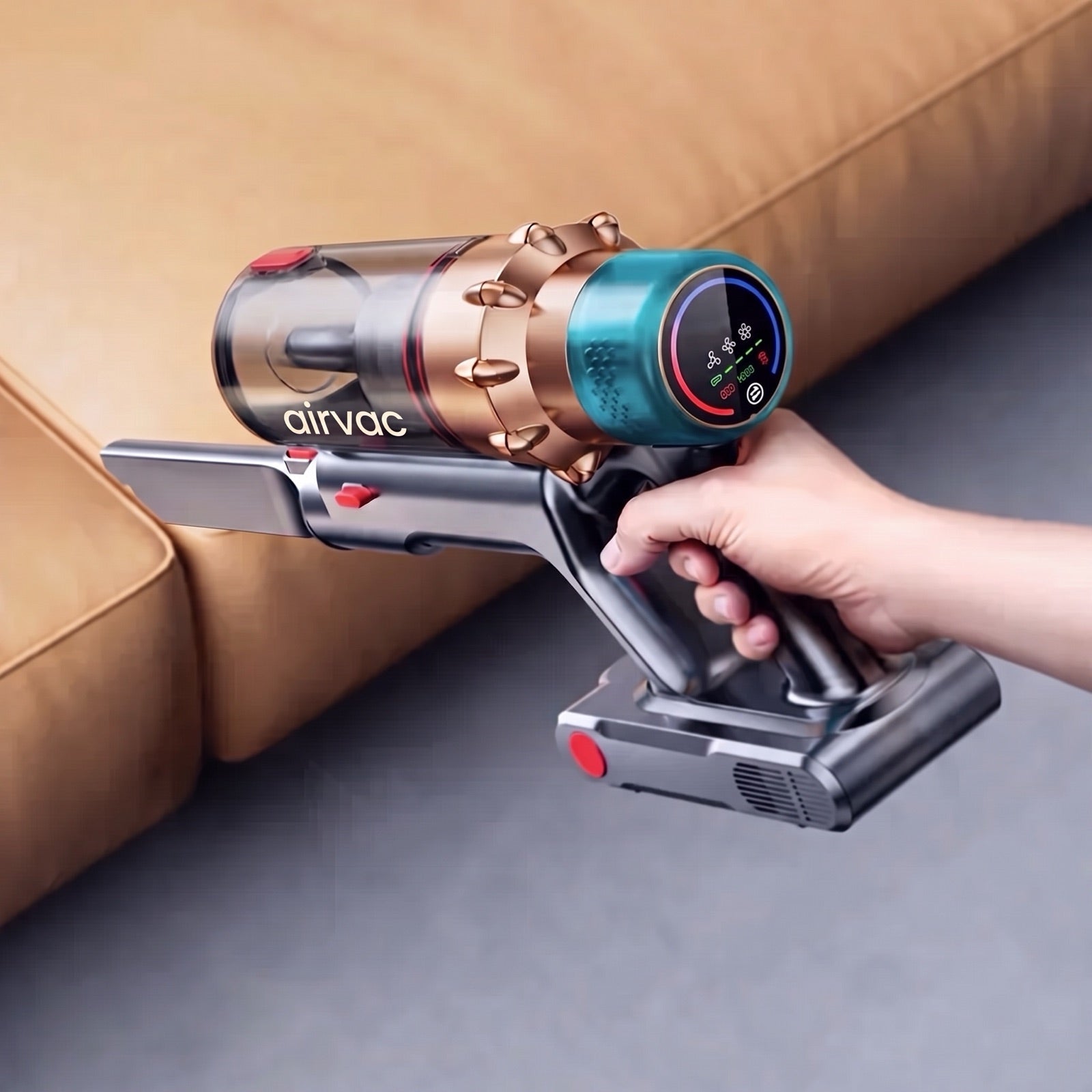 Sofa-Reinigung mit dem Airvac V18 im Handstaubsauger-Modus